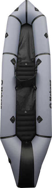 packraft biplace ouvert noir et gris