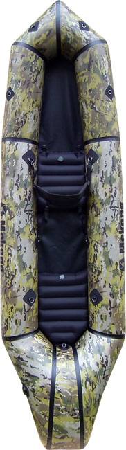 Packraft biplace en tissu camouflage, pour passer inaperçu dans la nature - Mekong packraft
