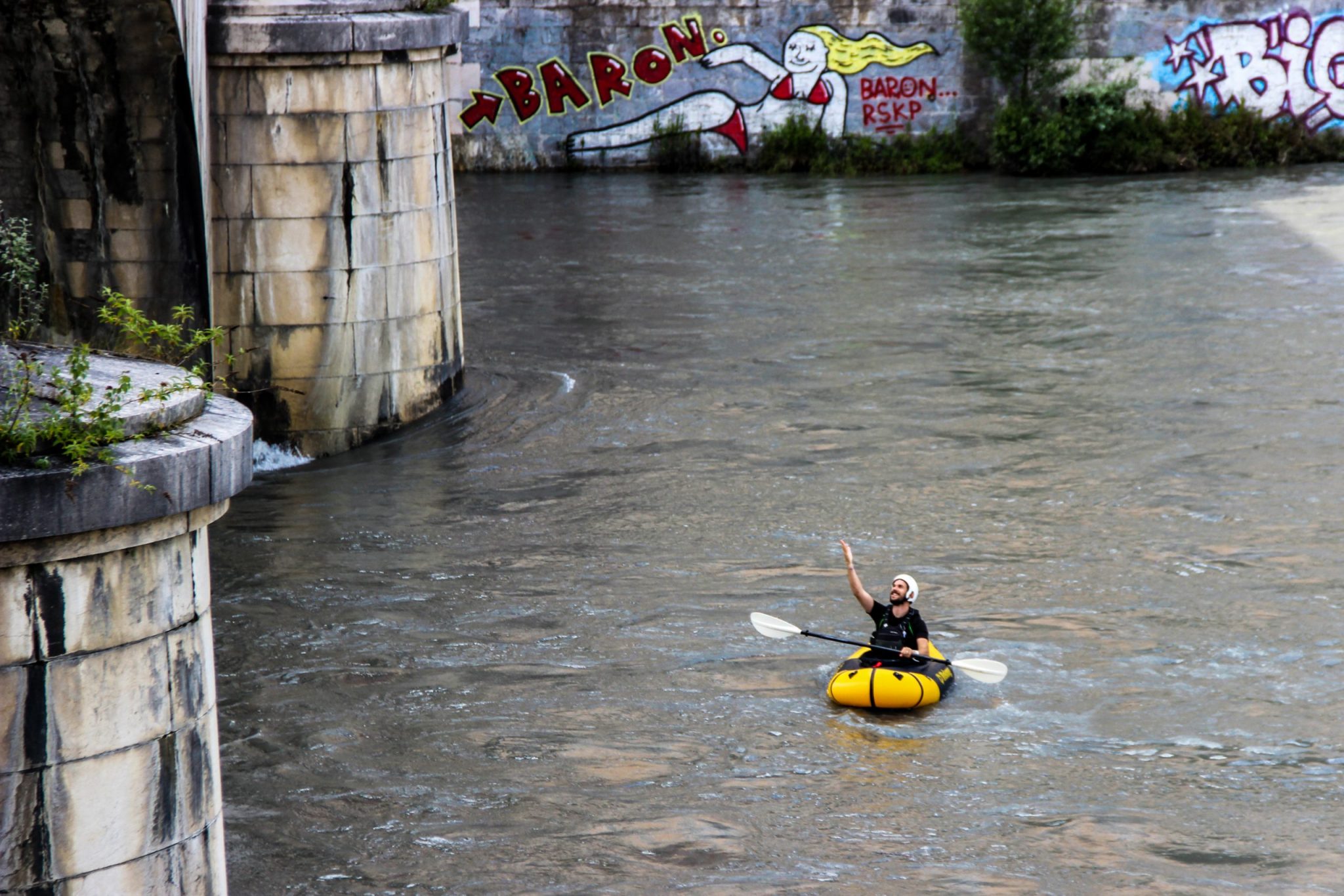 Descente de l'Isére en Packraft, entre Crolles et Grenoble