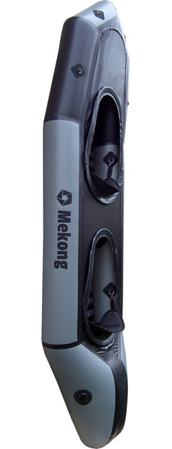 Packraft biplace avec pontage fixe ou amovible, un kayak gonflable ultra polyvalent - Mekong packraft