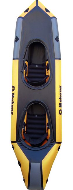 Packraft biplace avec pontage fixe, capable aussi bien en mer qu'en classe 3 - Mekong packraft