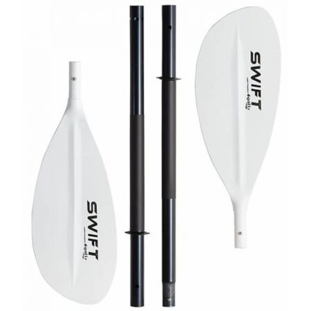 Pagaie démontable 4 parties, pas cher, idéale pour débuter en packraft et kayak_Egalis Swift Aluminium