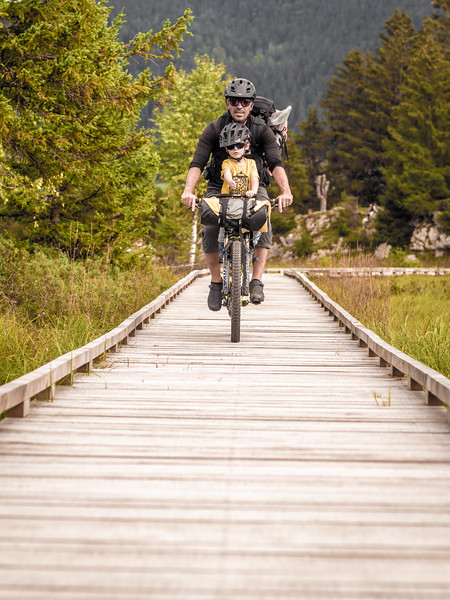 bikerafting pere fils packraft vtt nature