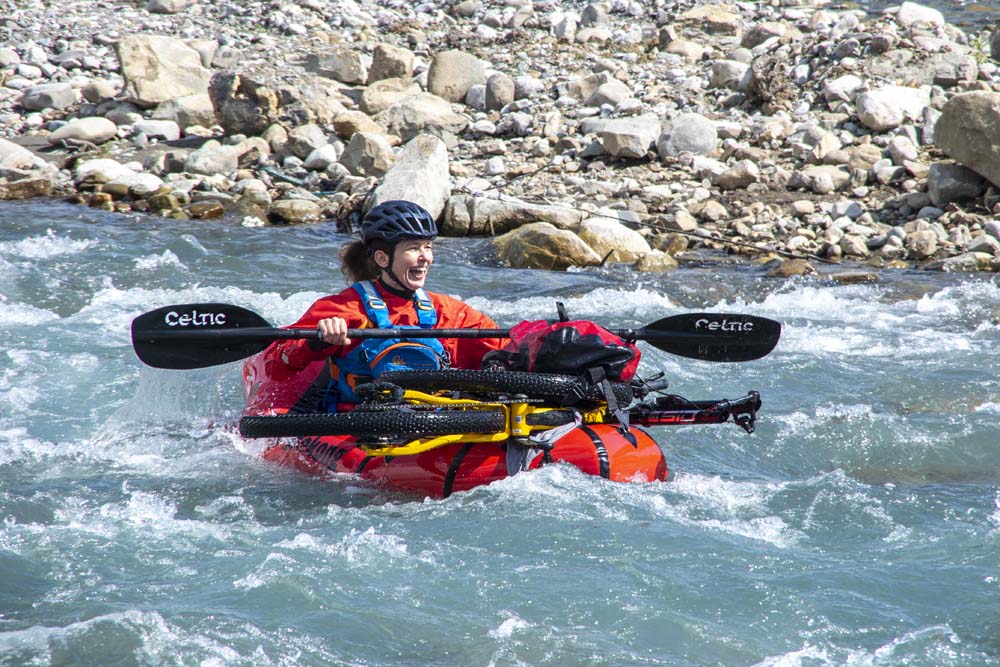 Bikerafting Drac French Alps during Packraft Festival