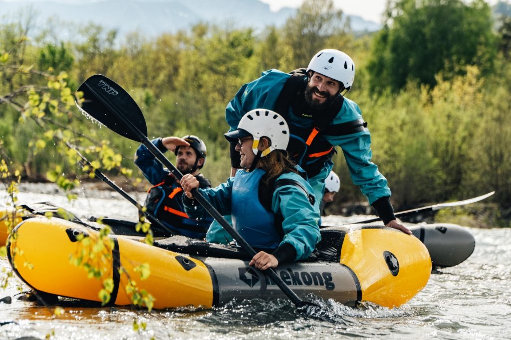 L'équipe Mekong packraft, avec le sourire