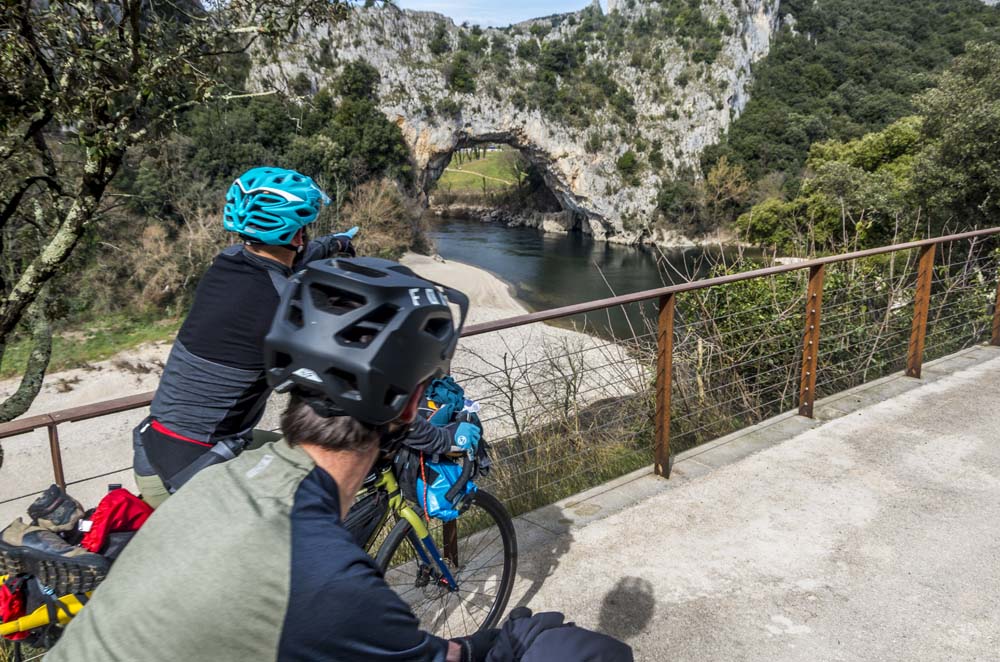 Topo Ardeche en packraft: arrivé au Pont d'Arc