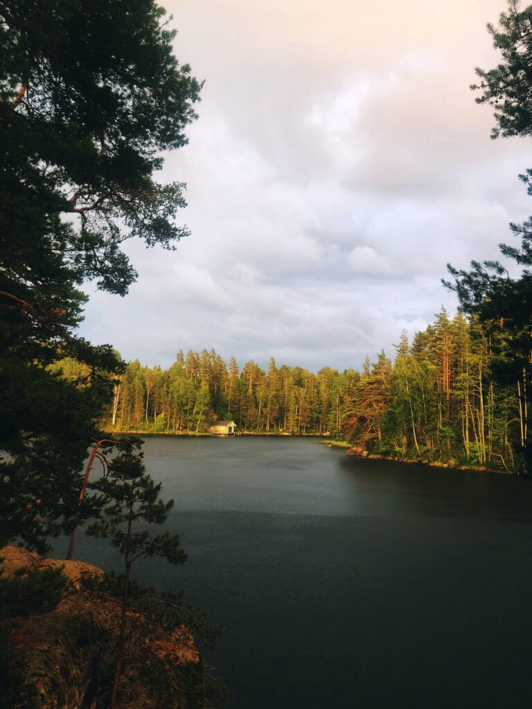Regarder la pluie arriver sur un lac du Dalsland en Suède.