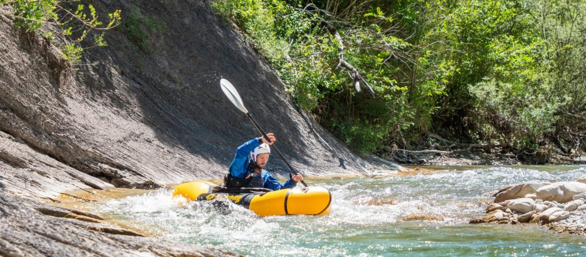 Packraft sur l'Ebron en Isère